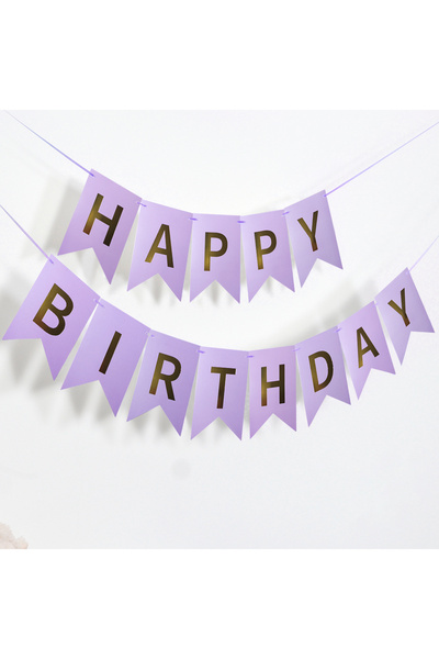 Choice7 07 Happy Birthday Streamers Hot Stamping Dovetail Pull Flag Living Ro...