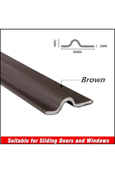 Choice7 شريط مانع للتسرب للنوافذ المنزلقة، 8 أمتار، بني، 2 متر، 4 أمتار، 8 أم...