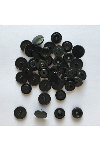 Choice10 50 مجموعة أزرار كبس دائرية سوداء، 50 مجموعة أزرار كبس بلاستيكية T5 ل...