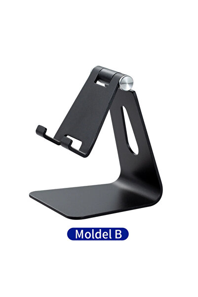 Choice10 حامل هاتف مكتبي معدني قابل للطي من ستونغو (أسود) موديل بي (متوافق مع...