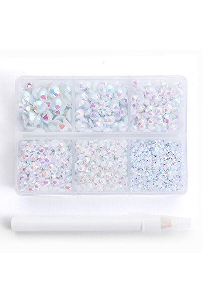 Choice11 mix size-4500cs white AB DUCRYSTAL 2/3/4/5/6mm Mix Size Red Pink Yel...