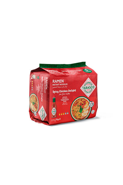 Tabasco ® نودلز رامين سريعة التحضير بنكهة الدجاج الحار 5 × 375 غرام