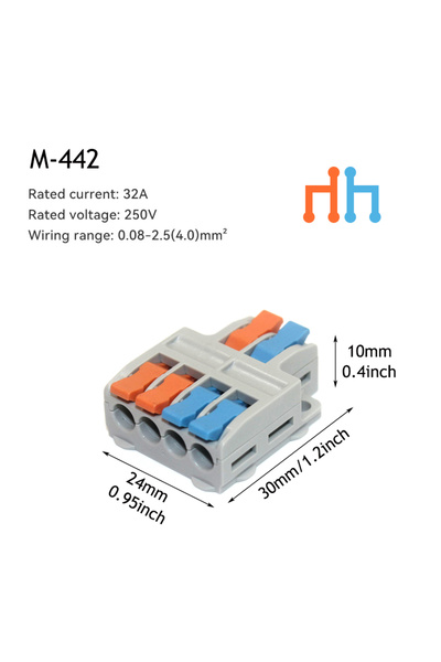 Choice11 5 PCS M-442 5/10pcs Quick Wire Connector, Universal Compact Wiring S...