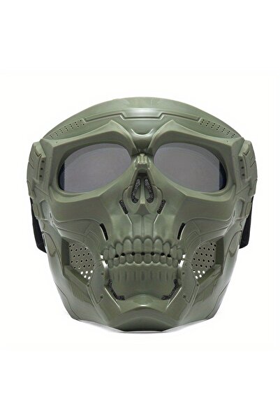 Choice1 نظارات واقية من الرياح على شكل جمجمة للدراجات النارية بعدسات رمادية م...