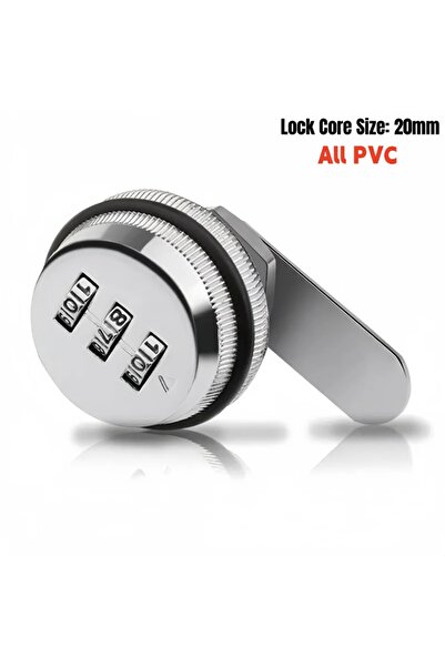 Choice1 خزانة مركبة من PVC-فضي، أسود/فضي 20 مم، مفتاح أمان بكلمة مرور، نظام أ...