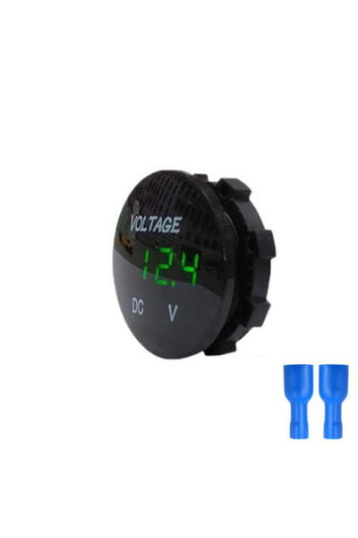 choice2 مقياس جهد رقمي أخضر يعمل بتيار مستمر 5-48 فولت، مناسب للسيارات والدرا...
