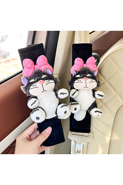 Choice3 قطعتان من حزام الوردي الجديد على شكل قطة، غطاء كتف حزام مقعد السيارة،...