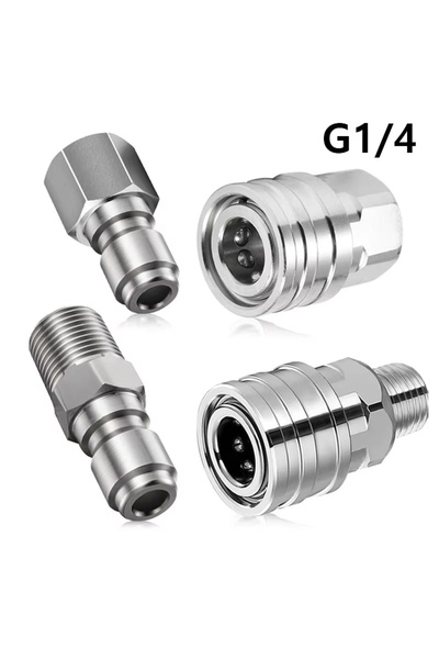 Choice14 green 1/4 Inch Quick Connect Pressure Washer Fittings Stainless Stee...