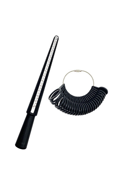 Choice4 أداة قياس الخواتم الاحترافية السوداء (قطعة واحدة)