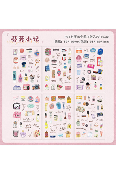 Choice1 B TIANZI 6 أوراق ملصقات مجلات لطيفة لتزيين سجلات القصاصات، كتاب DIY، ...
