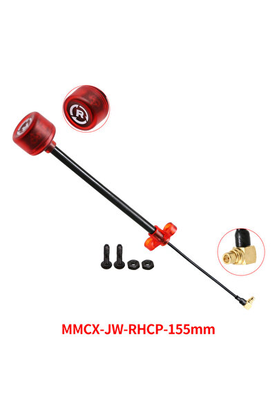 Choice17 هوائي MMCX-JW-RHCP-155mm Rush Cherry FPV 5.8G، موصل هوائي سباق طويل ...