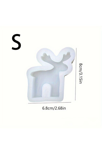 Choice1 قالب واحد من السيليكون على شكل غزال صغير لعيد الميلاد، قوالب طينية، ق...