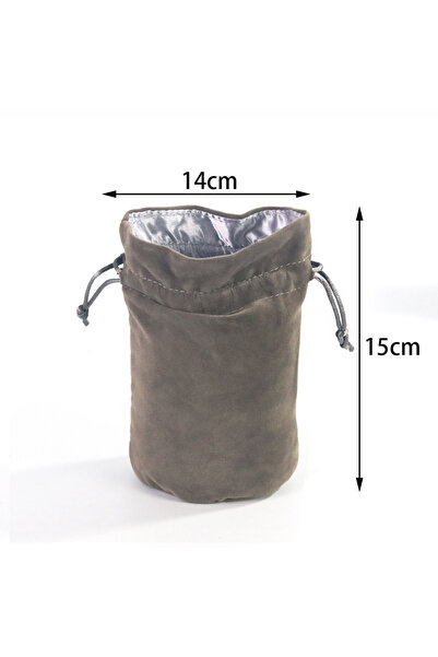 Choice3 حقيبة نرد رمادية داكنة، حامل نرد، حقيبة مخملية عالية الجودة مخمل، حقي...