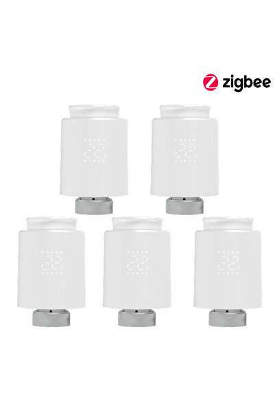 Choice4 5 قطع من مشغلات رادياتير EZAIOT الذكية بتقنية واي فاي/زيجبي 3.0، صمام...