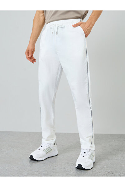 Styli Men White Solid Training Track Pant