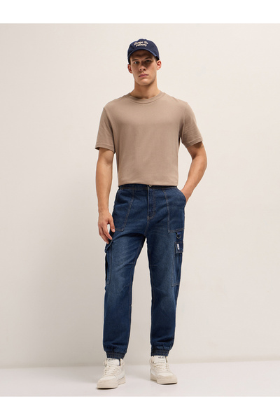 The Bear House By Styli Men Mid Rise Baggy Fit Cargo Jeans