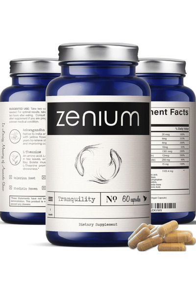 ZENIUM Relieve Stress Nervousness & Irritability Calm The Mind & Body Ayurved...