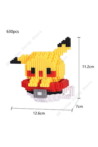 Choice5 مجموعة مكعبات بناء بوكيمون (3 قطع) - بدون صندوق - مكعبات بيكاتشو - مك...
