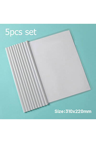 Choice4 White-5pcs 5pc/set A4 Transparent Folder Thickened Plastic Folder Fil...