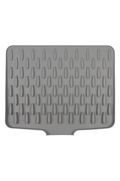 choice2 grey Silicone Dish Drying Mat With Tilted Design For Efficient Water ...