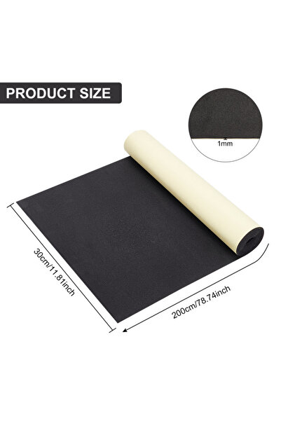 Choice8 لفة واحدة من إسفنج EVA أسود ذاتي اللصق، سمك 2 مم، مقاوم للماء، للأثاث...