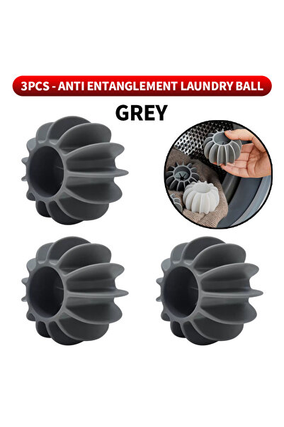 Choice5 3 pcs grey Laundry Ball Reusable Silicone Clothes Hair Cleaning Tools...