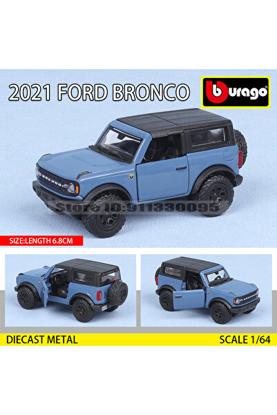 Choice14 مجموعة سيارات فورد برونكو 2021 من بوراجو بمقياس 1:64، جولف جي تي 201...