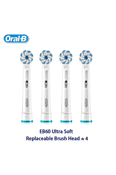 Choice5 4 رؤوس فرشاة EB60 أصلية من أورال-بي، رؤوس فرشاة قابلة للاستبدال لفوها...