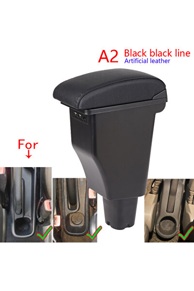 Choice4 A2 Black Black line For Kia Morning Armrest box For Kia anto Car Armr...