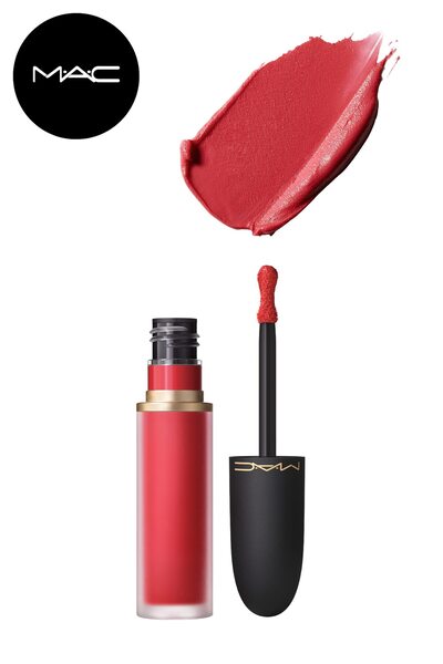 M.A.C أحمر شفاه سائل من بودرامسي مات لاستخدامه على الشفاه والخدود، تأثير ترطي...