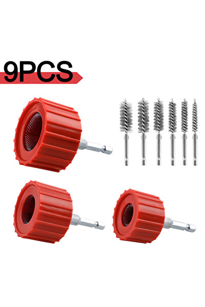 Choice SET-B 3/9Pcs Copper Pipe Cleaner Set(1/2, 3/4 & 1Inch) Copper Tube Cle...