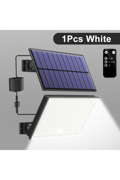 Choice3 مصباح واحد أبيض يعمل بالطاقة الشمسية مزود بـ 400 مصباح LED، مزود بمست...