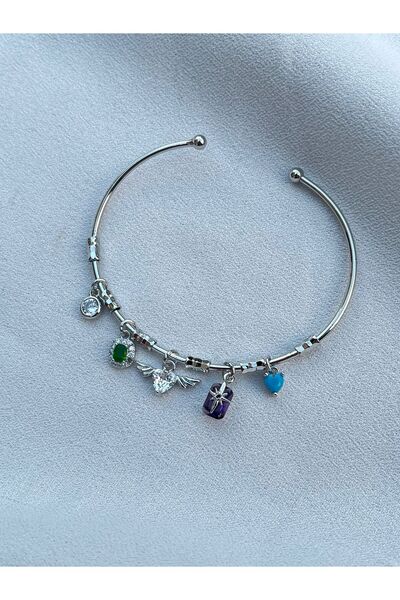 uyguntakıaksesuar Stone Detailed Charm Gold Bracelet – Modern and Stylish Wom...