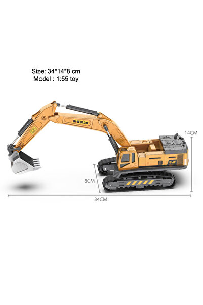 Choice9 Yellow Excavator 2 in 1 Toys for Boys Alloy Tractor Kids Excavator Bu...