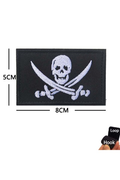 Choice33 HK50-01 Pirate Flag,FOG Forward Observati Clothes Badge,Blackbeard S...