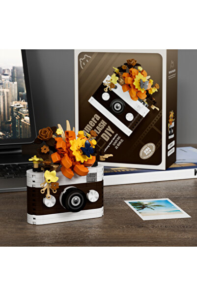 Choice5 With box 7442 SLR Camera Mirror Flower Model Building Blk Set - Creat...