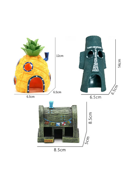 Choice Bandai 3pcs 3pcs Cartoon Fish Tank Decoration Character Jewelry Simula...