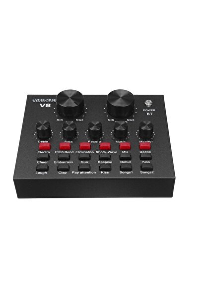 Mihai Placă de sunet multifuncțională Q MIC1, mixer cu microfon bluetooth, 6 ...