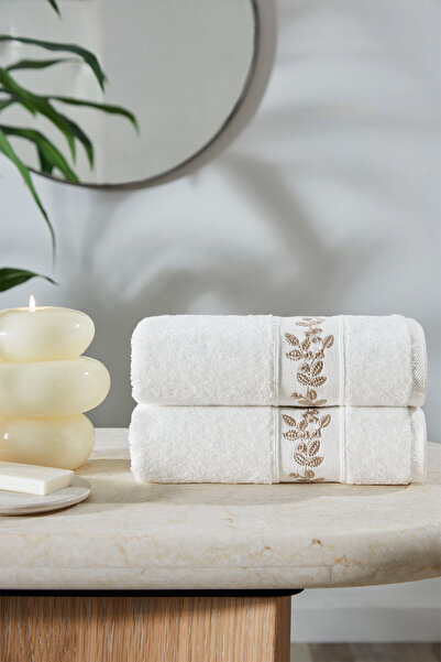 Özdilek Jardin Embroidered Hand and Face Towel 50X90 cm