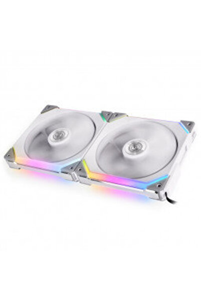 Lian Li Ventilator UNI FAN SL140 RGB PWM, pachet de 2 + controler - 140 mm, alb