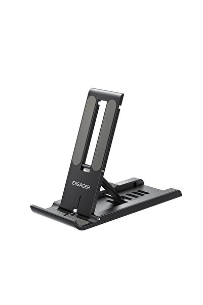 choice2 حامل هاتف محمول صغير قابل للطي من إيساجر، قطعة واحدة، أسود اللون، منا...