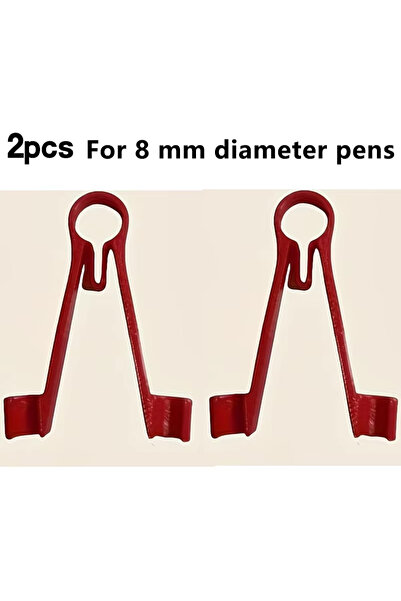 Choice1 red 2pcs Multimeter Probe Clamp, 8mm Electrician Pen Clamp, One-Hande...