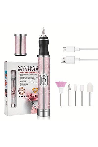 Choice4 طقم مبرد أظافر كهربائي وردي اللون من دوتريو، قابل لإعادة الشحن، بأربع...