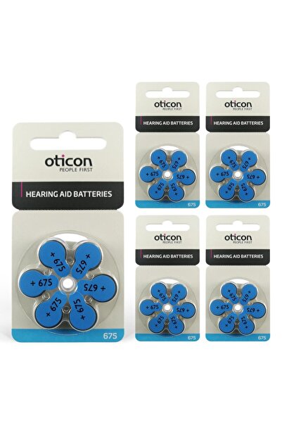 Oticon 675 Numara Kulak Cihazı Pili (5 Paket x 6 Adet = 30 Adet Pil)