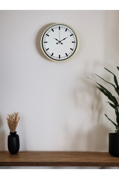 TakÇalıştır ساعة حائط مزخرفة سادة مقاس 36 سم