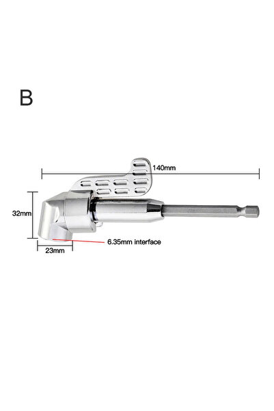 Choice1 B-Long 105 Degree Right Angle Drill Adapter Flexible Shaft Extension ...