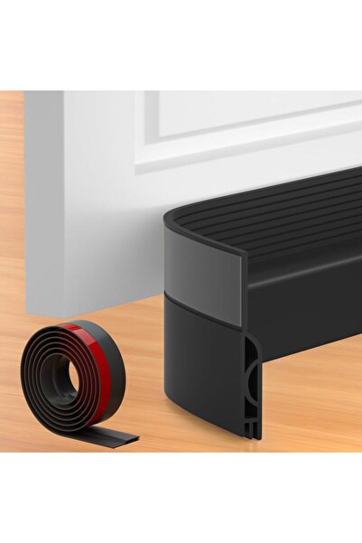 choice2 شريط مانع لتسرب الهواء للباب، أسود، بطول 1 متر، وعرض 1/2 متر، يُستخدم...