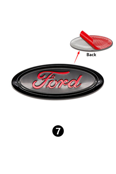 Choice8 ملصقات شعار فورد TH 7 ABS للشبكة الأمامية والخلفية للسيارة، مقاس 11.5...