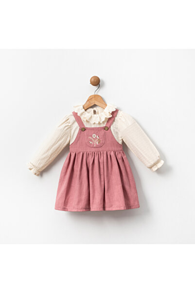 Coolimino طقم بناتي مع قميص مطرز بالزهور