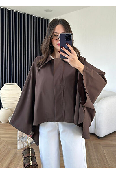 My Blog Brown Cape Trench Coat - 7603
